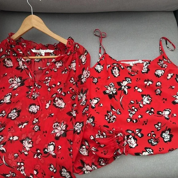 VERONICA BEARD Floral Silk Top, Size 6 - Picture 3 of 16